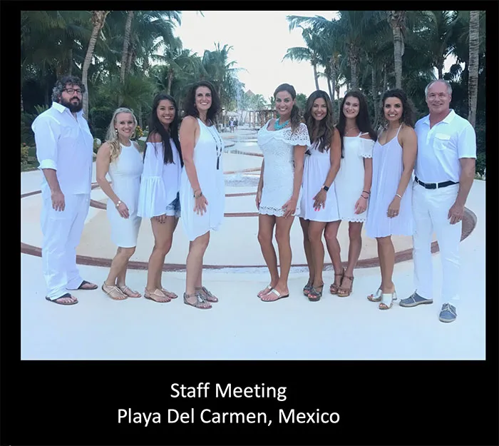 staff meeting at Playa Del Carmen, Mexico