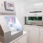 A specialized laboratory area featuring a 