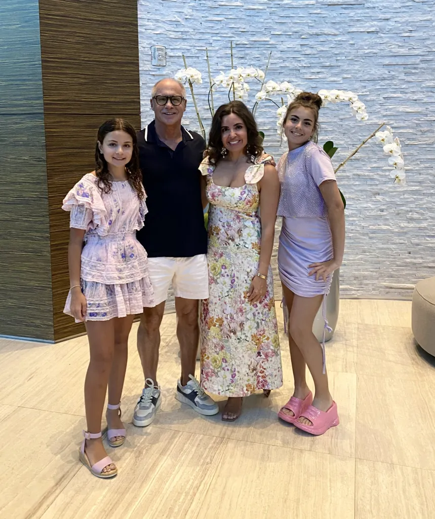 Dr. Loetscher's family photo with wife and two daughters